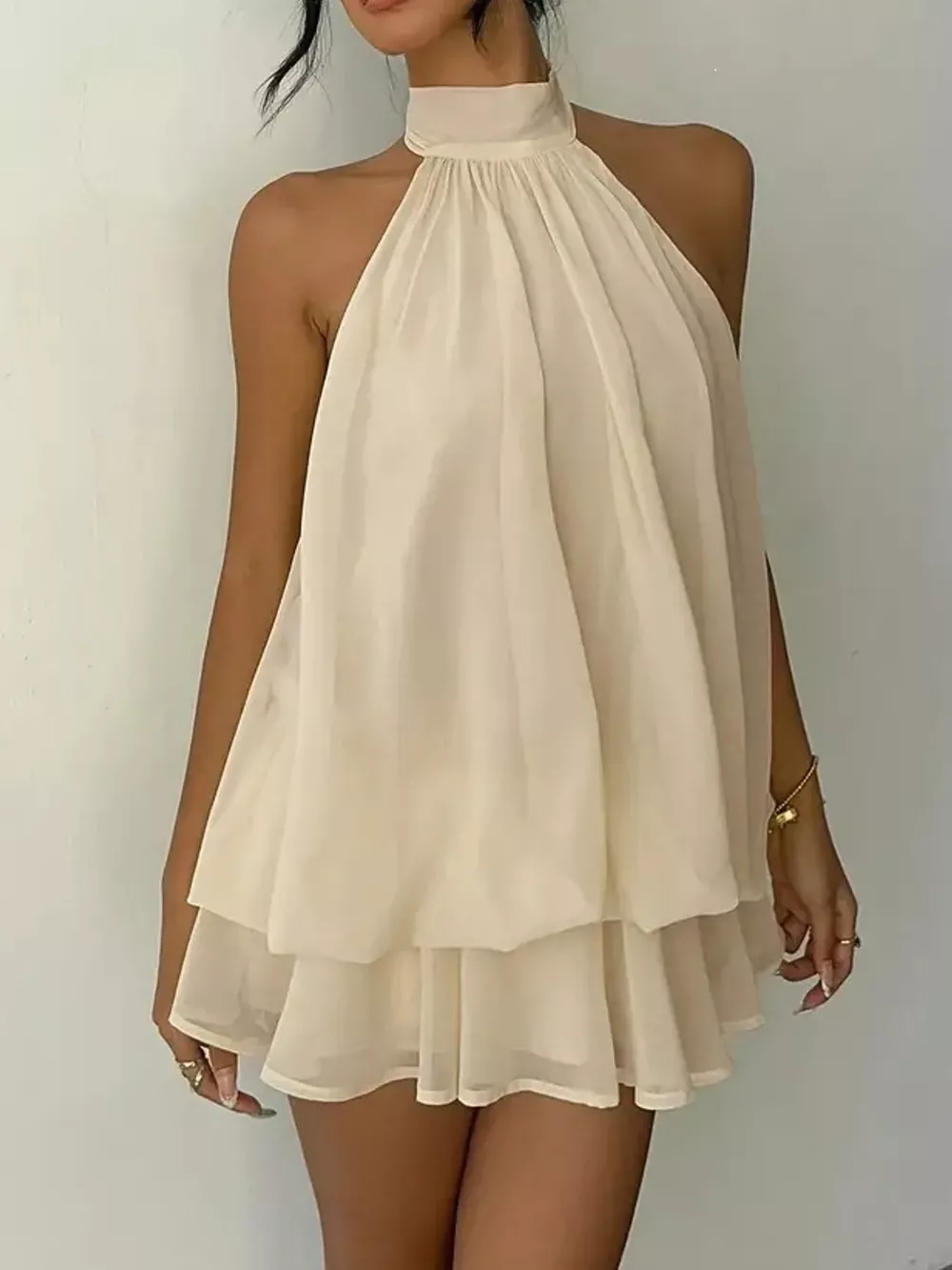 Halter Neck Ruched Mini Dress, image 19