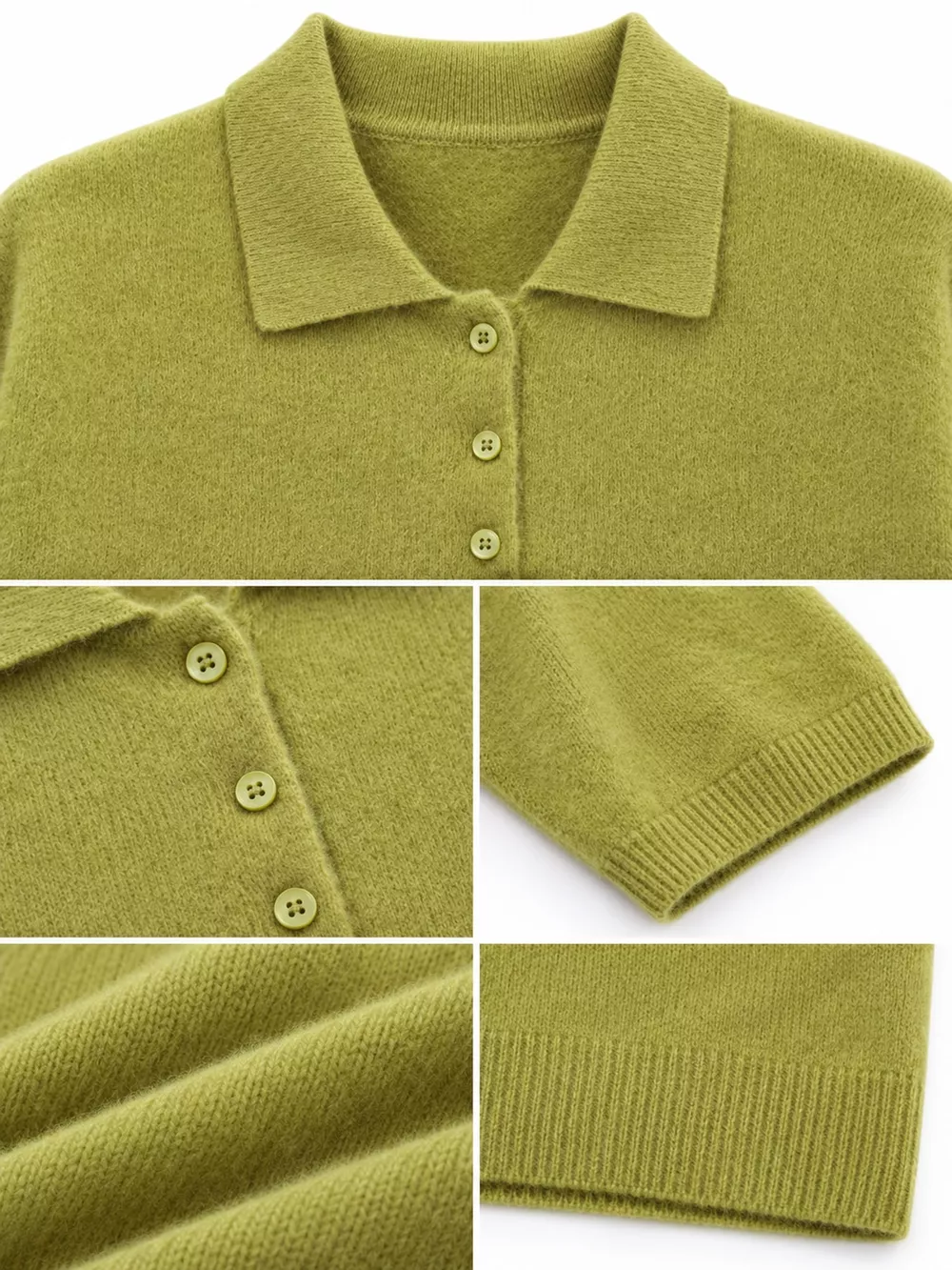 Wool Short-Sleeve knitted Polo Shirt, image 33