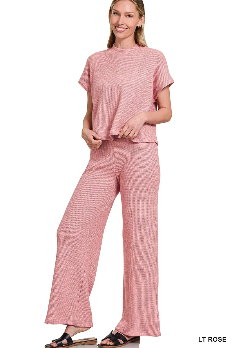 Sweater Boxy Top & Long Pants Set