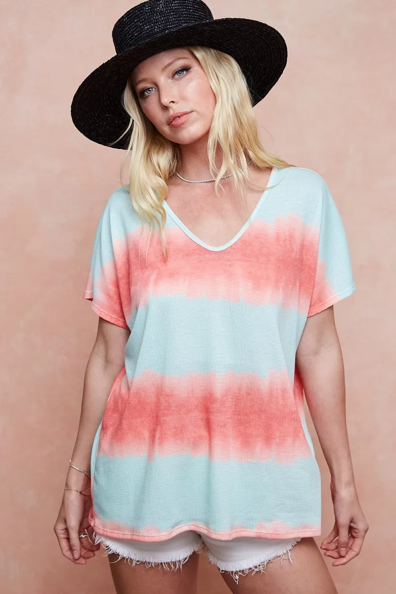 Tiedye Printed Hacci Knit Top, image 8
