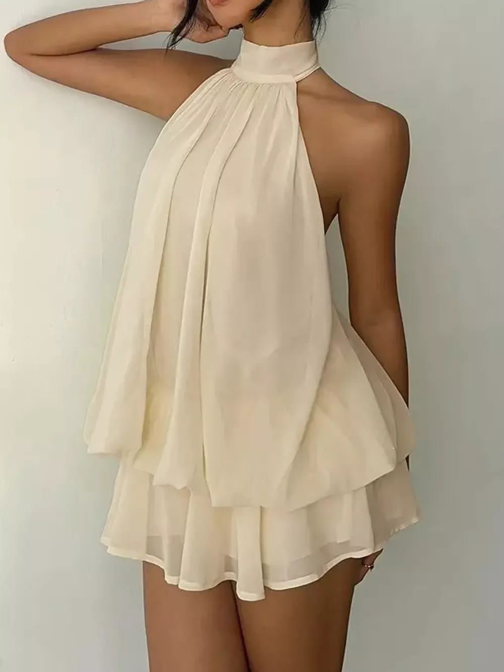 Halter Neck Ruched Mini Dress, image 20