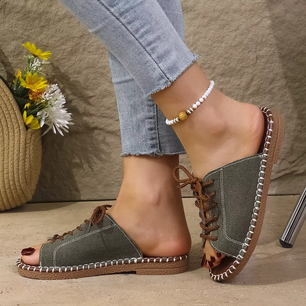 Open Toe Lace Up Sandals, image 11