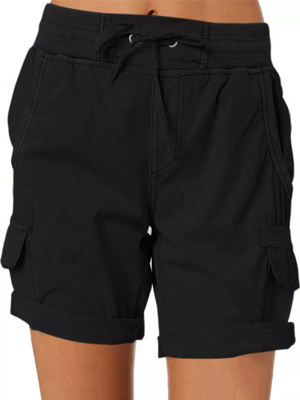 Full Size Drawstring Cargo Shorts Plus Size, image 11