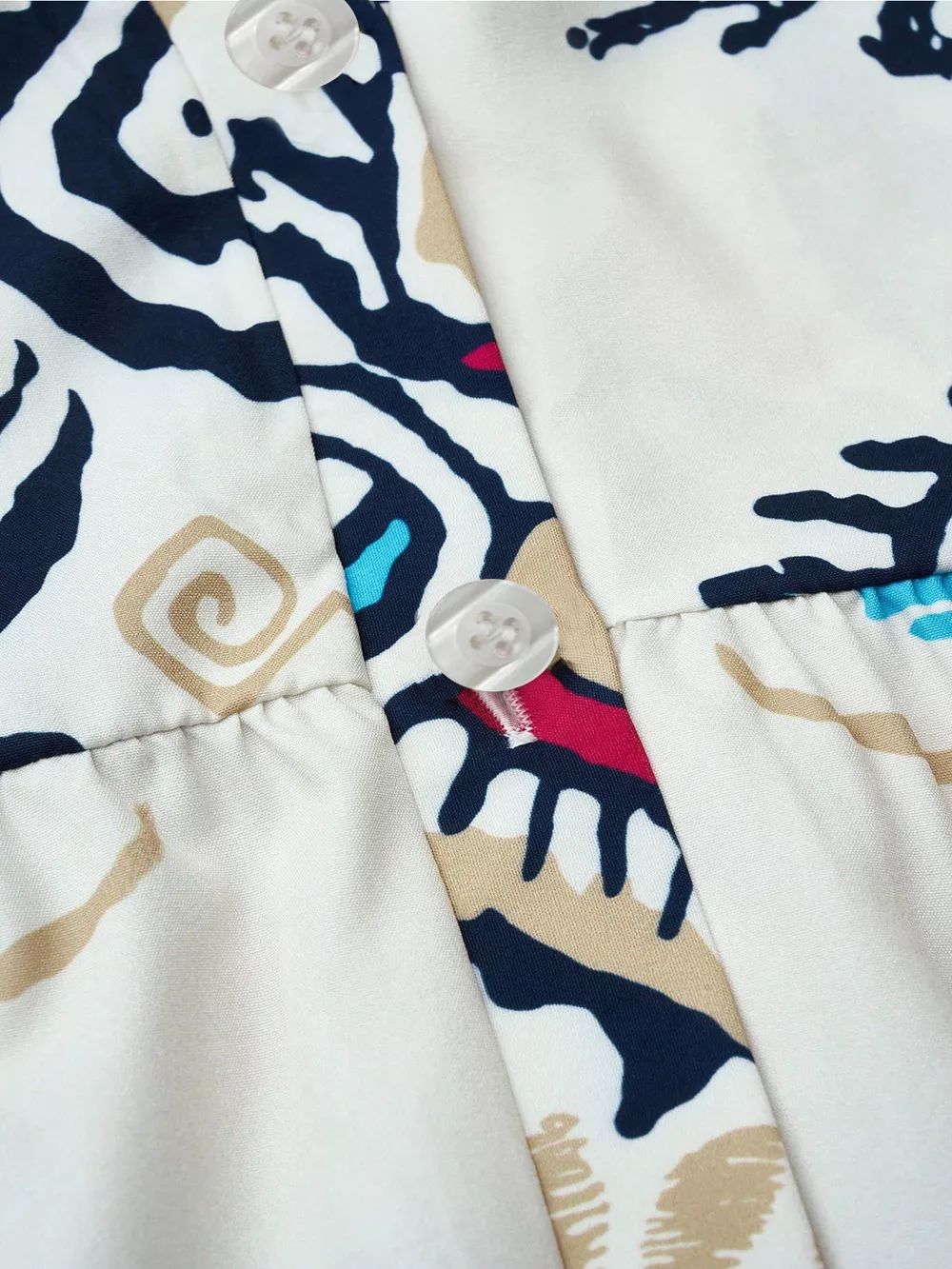 Bohemian Print Tiered Mini Dress, image 6