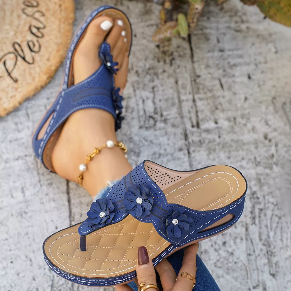 Toe Post Wedge Sandals, image 9