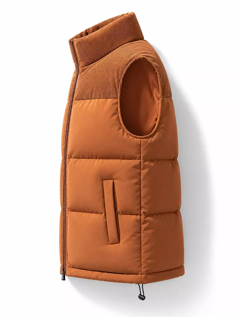 Men's Full Size Corduroy Patchwork Puffer Vest Plus Size, image 9