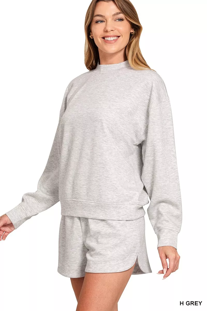 Scuba Long Sleeve Sweatshirt and Shorts Set