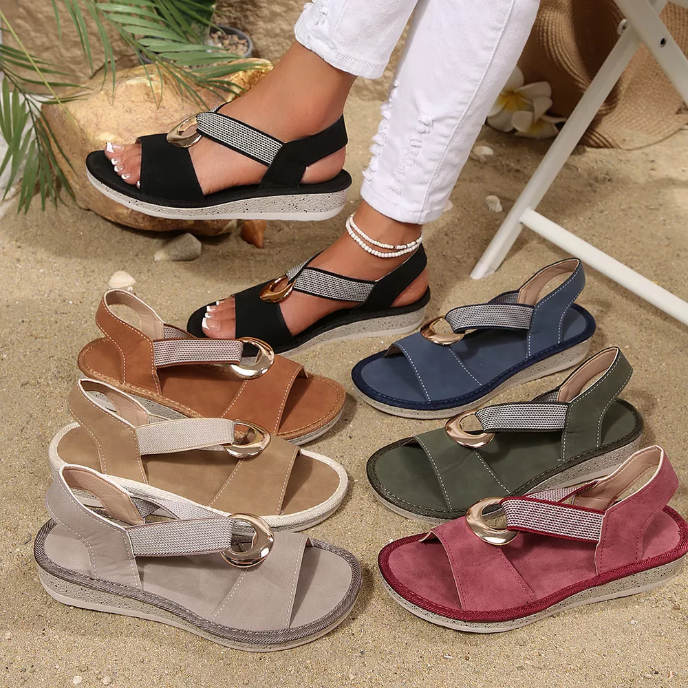 Open Toe Wedge Sandals, image 2