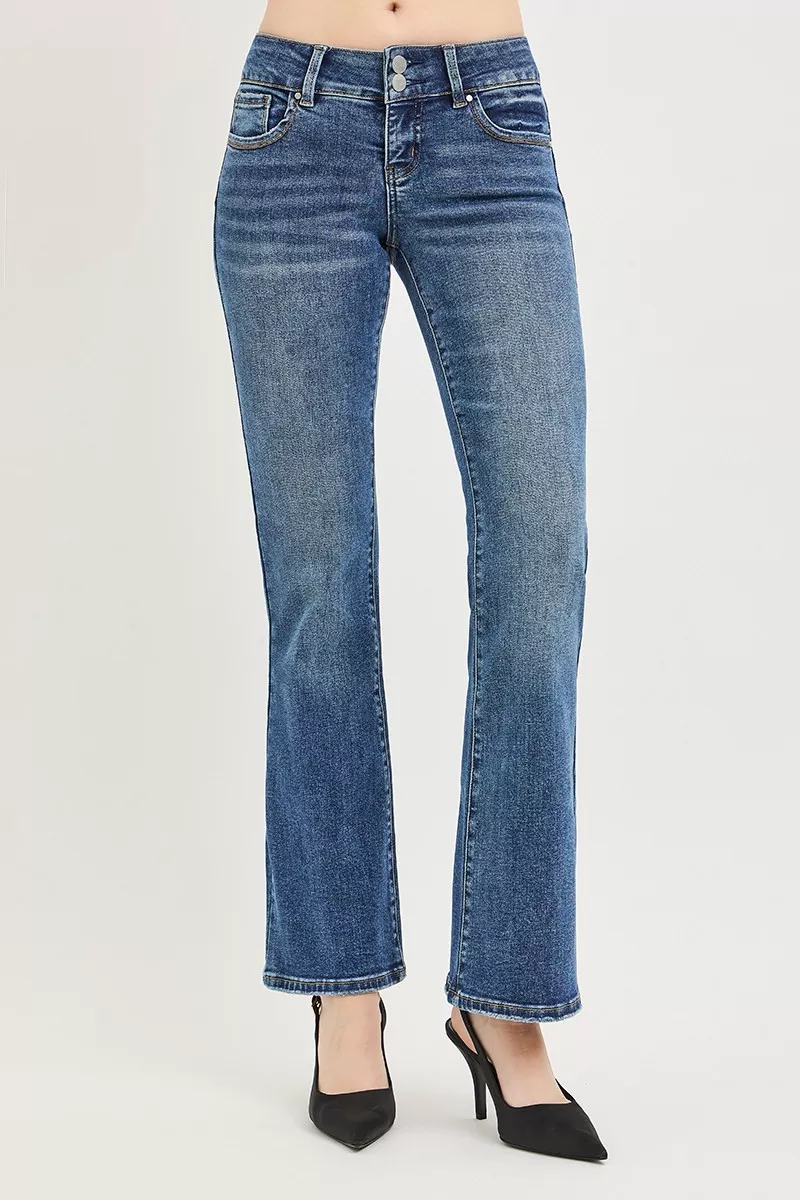Tummy Control Low Rise Bootcut Jeans, image 5