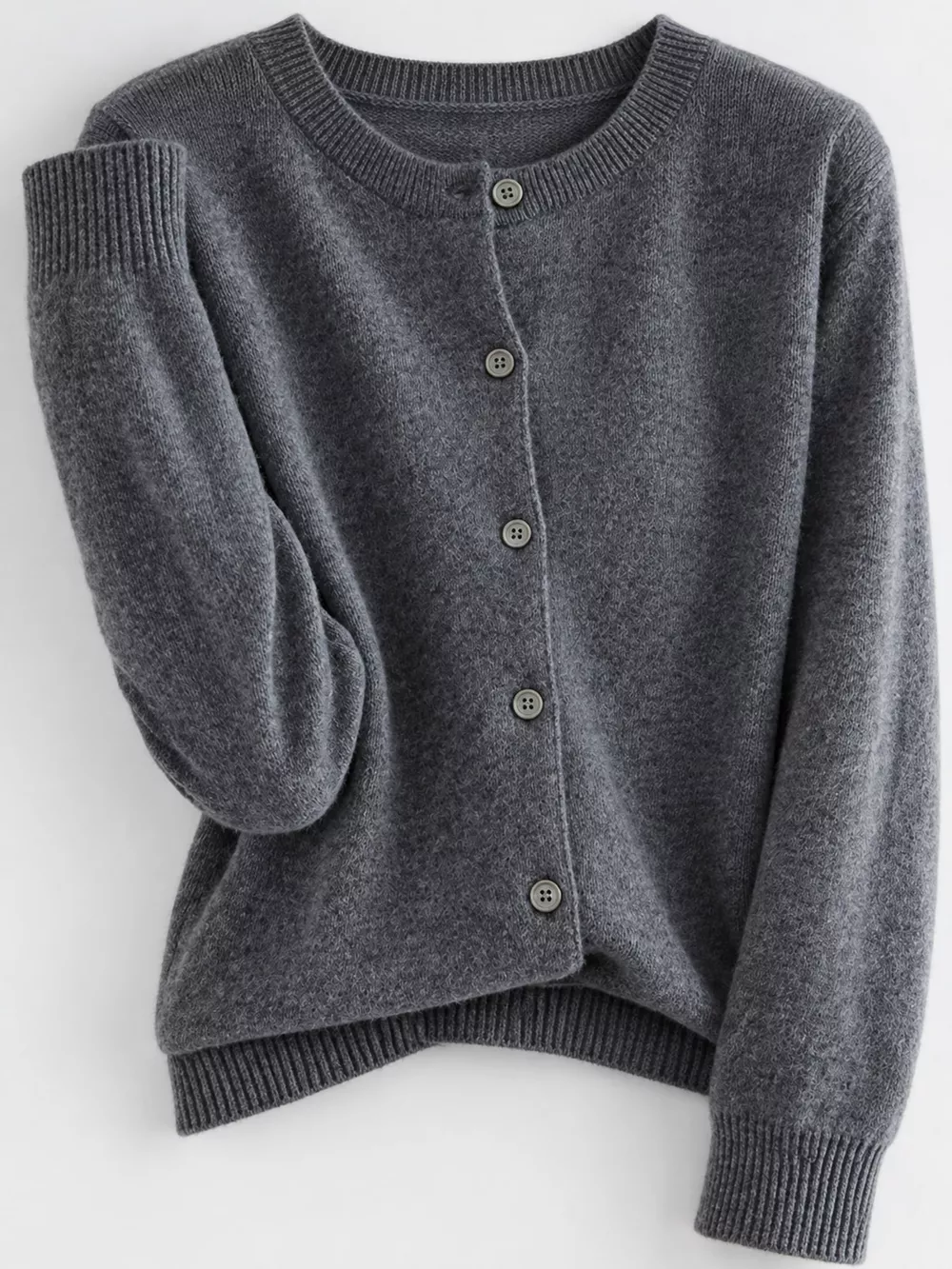 Crew-Neck Button-Down Cardigan, image 48