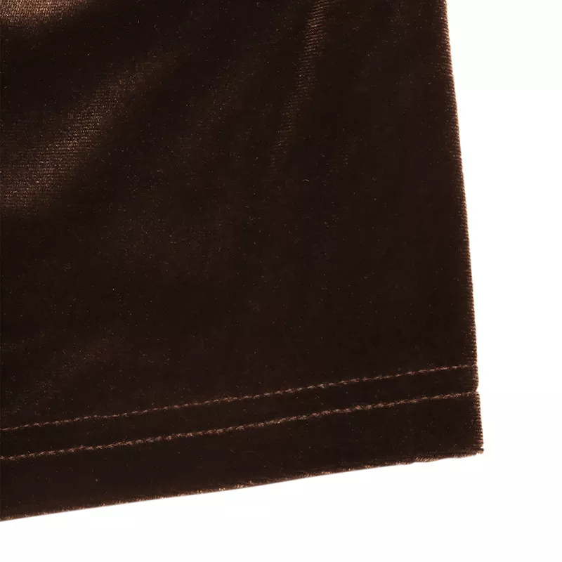 Lace Trim V-Neck Velvet Blouse, image 11