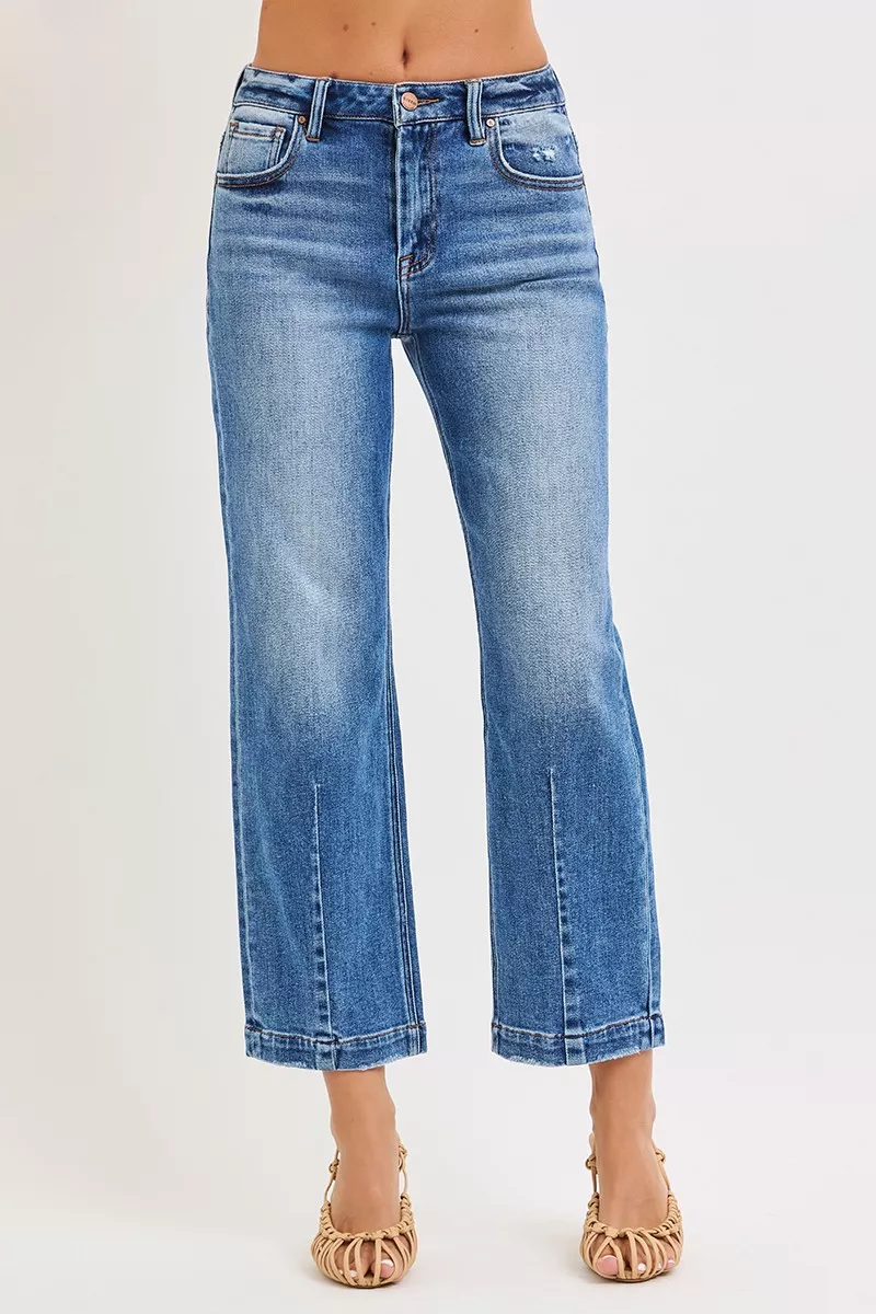 High Rise Crop Boyfriend Tapered Jeans, image 5
