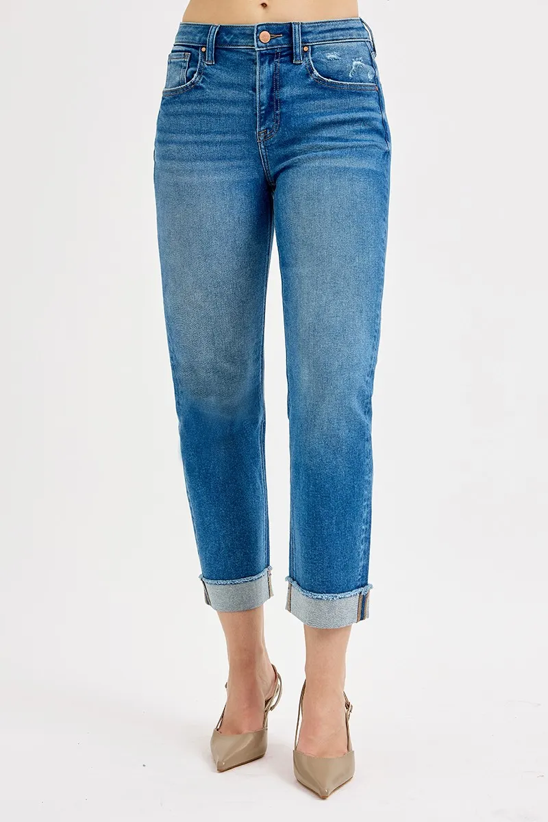 Full Size High Rise Boyfriend Fit Ankle Jeans Plus SIze, image 3