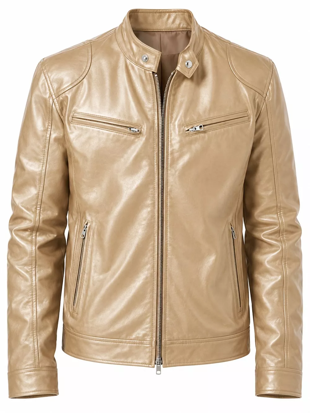 Men's Full Size Faux Leather Zip Up Jacket Plus Size, image 52