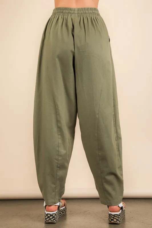 Solid Barrel Comfy Woven Pants, image 3