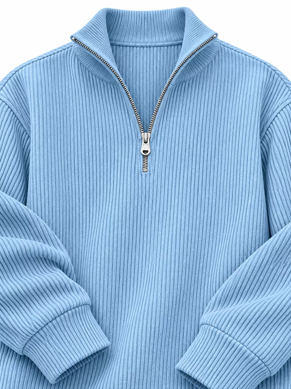 Men's Full Size Quarter-Zip Long Sleeve Sweatshirt Plus Size, image 5
