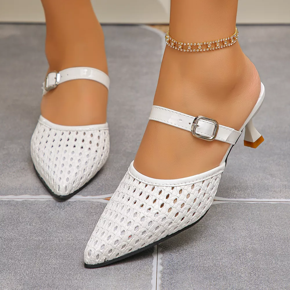 Point Toe Kitten Heels Sandals, image 3
