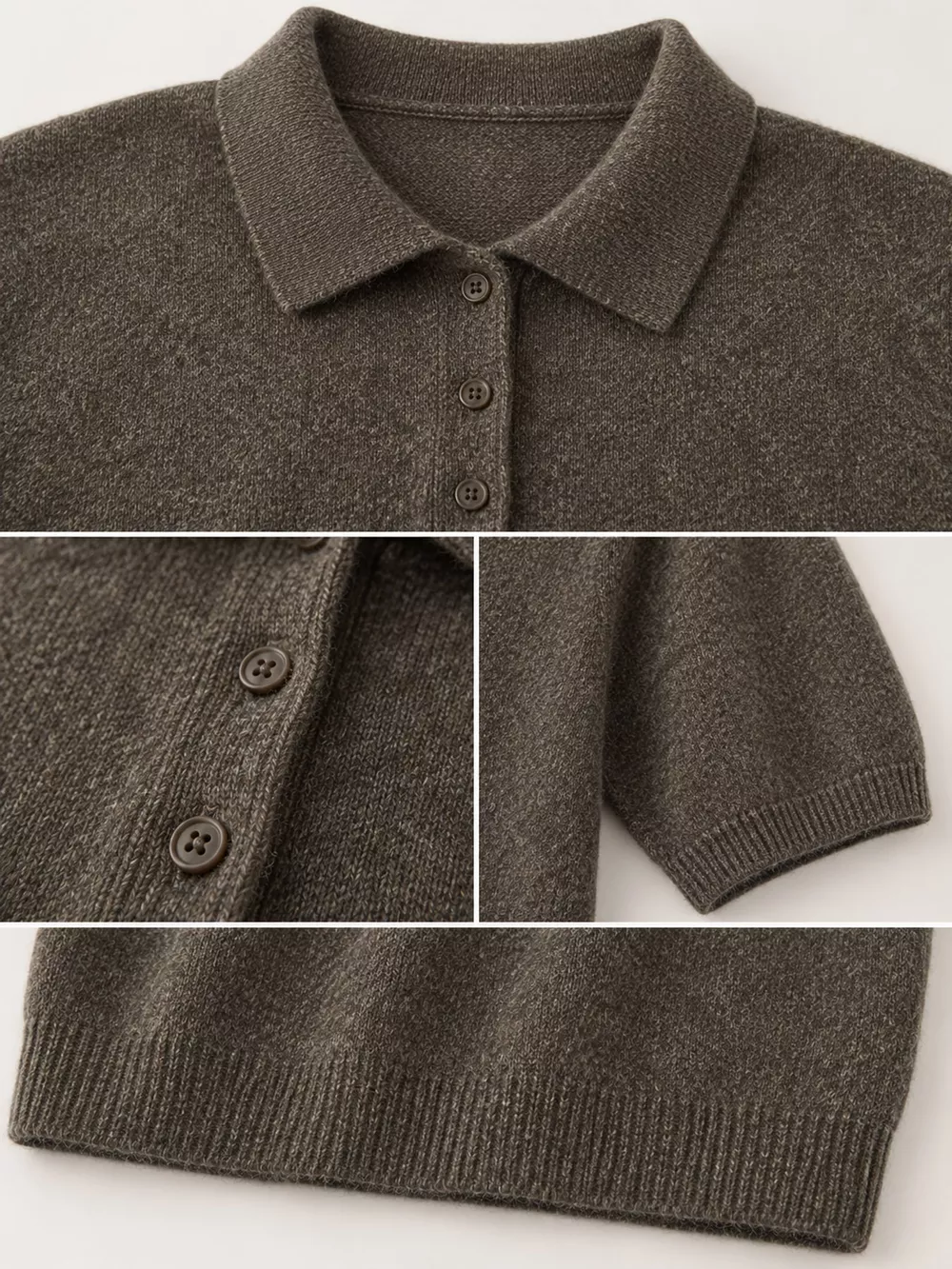 Wool Short-Sleeve knitted Polo Shirt, image 20