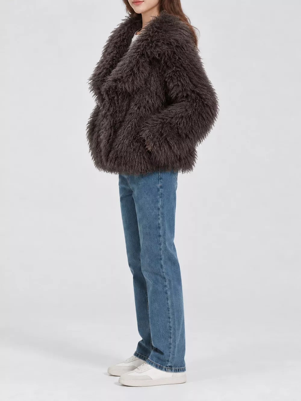 Faux Fur Open-Front Cropped Outerwear, image 19