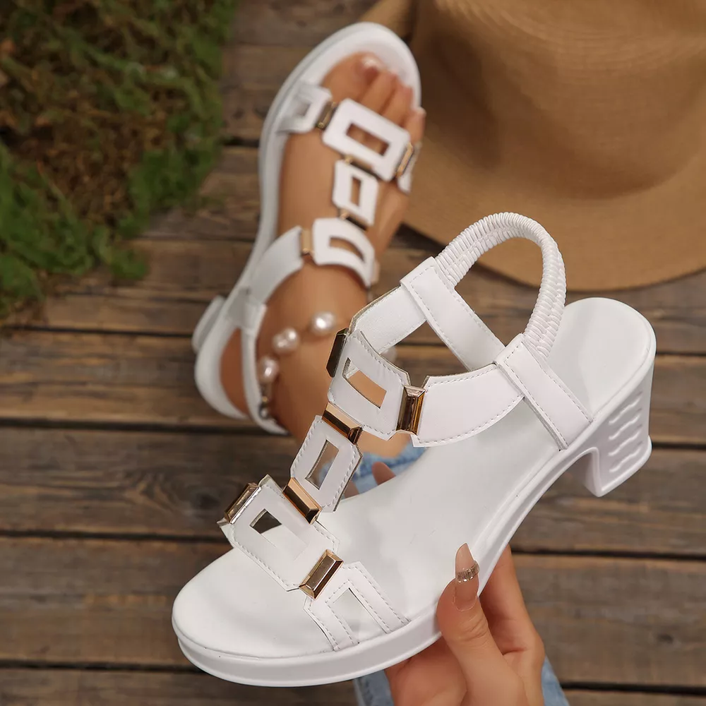 Open Toe Block Heels Sandals, image 7