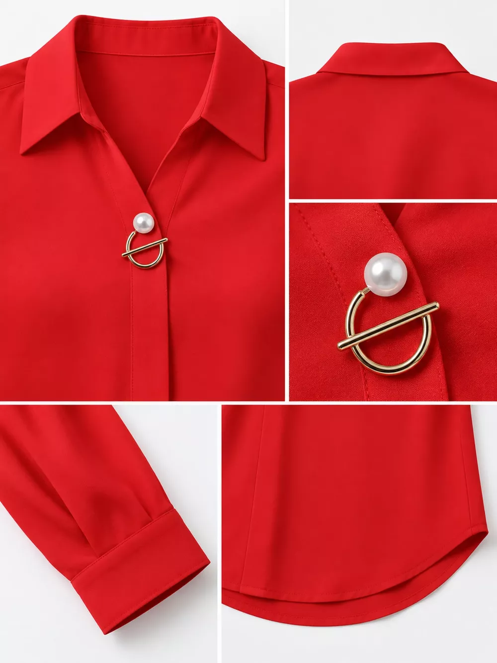 Long Sleeve Satin Blouse, image 19