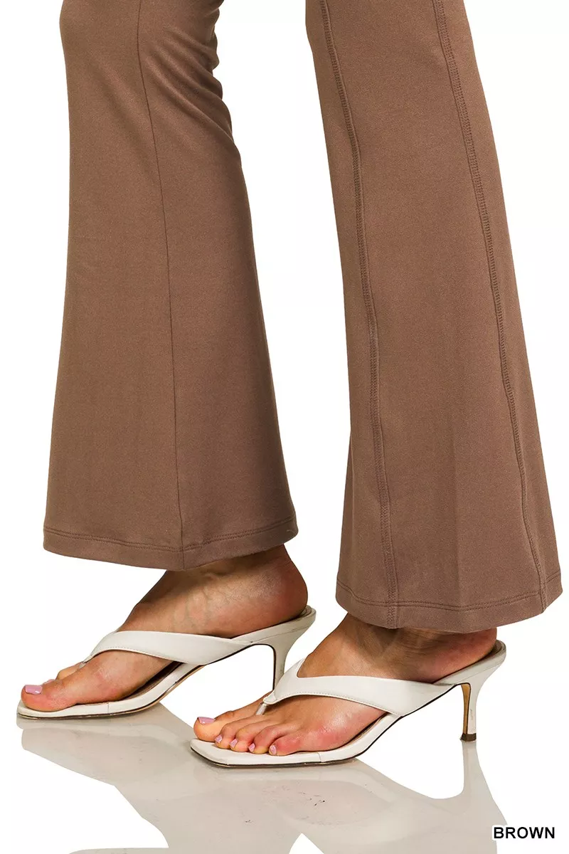 Brushed Dty Microfiber Flare Pants, image 5