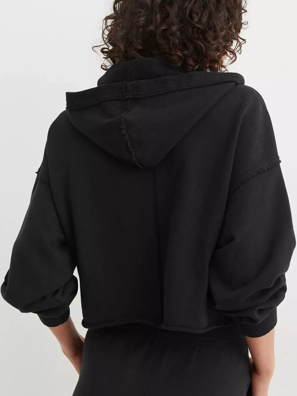 Dropped Shoulder Cropped Hoodie, image 42