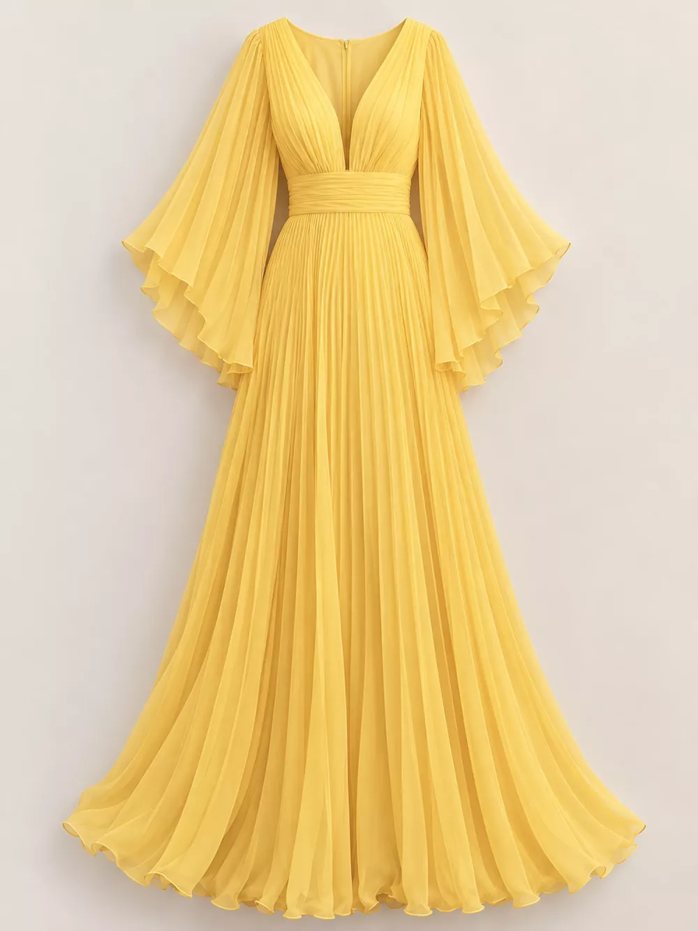 V-Neck Pleated Maxi Dress, image 12
