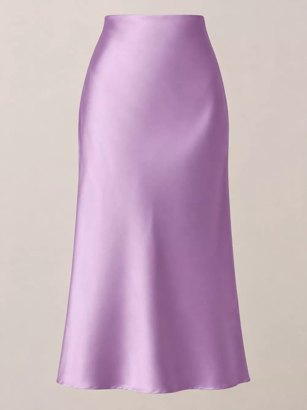 High-Waisted Satin Midi Skirt, image 37