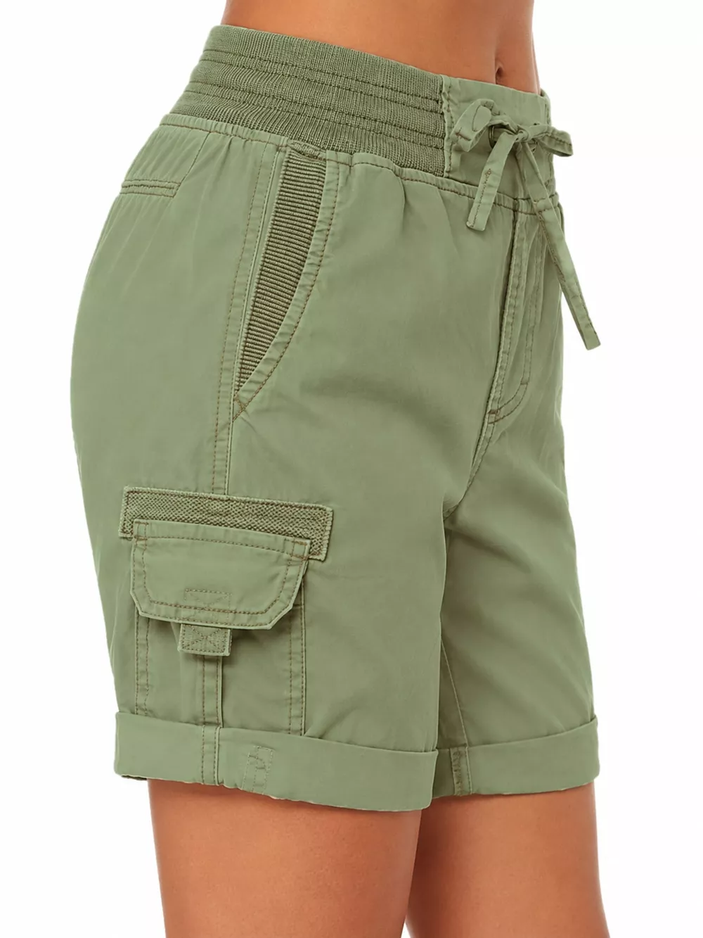 Full Size Drawstring Cargo Shorts Plus Size, image 21