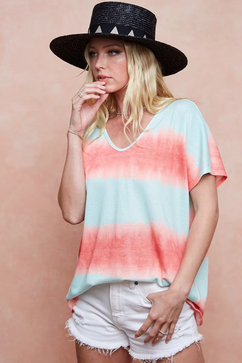 Tiedye Printed Hacci Knit Top, image 9