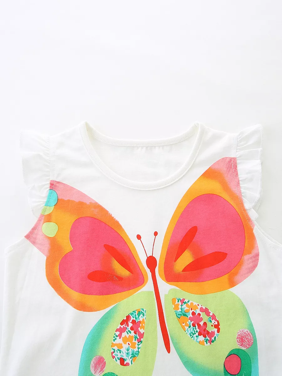 Children's 3-Piece Graphic Ruffled Top, image 2