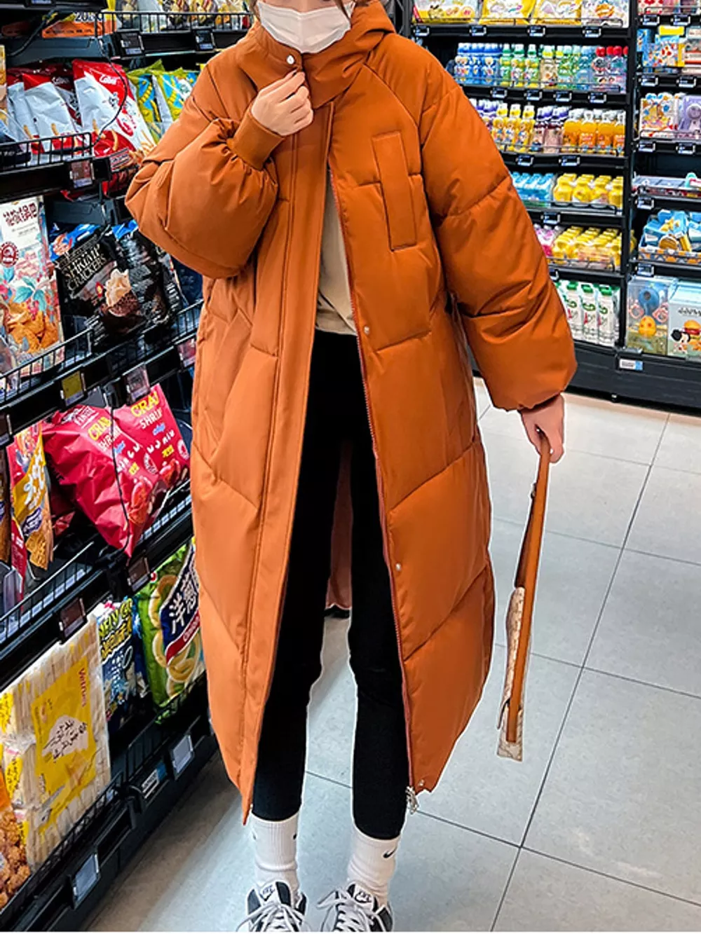 Plus Size Oversized Hooded Longline Puffer Coat, image 27