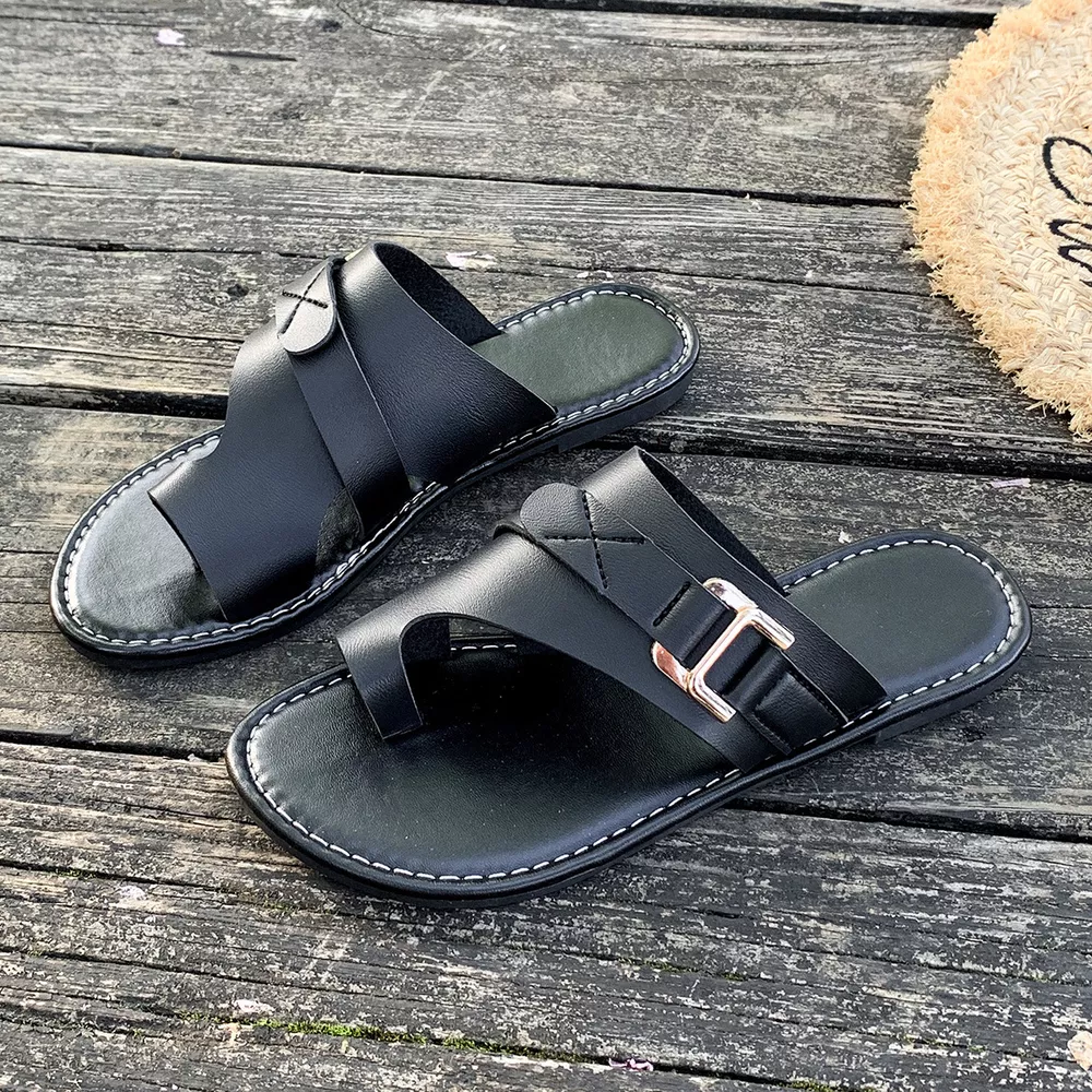 Toe Loop Buckle Decor Sandals, image 4