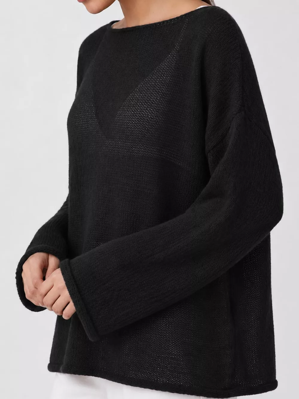 Lightweight Dropped Shoulder Knit Cover Up, image 39