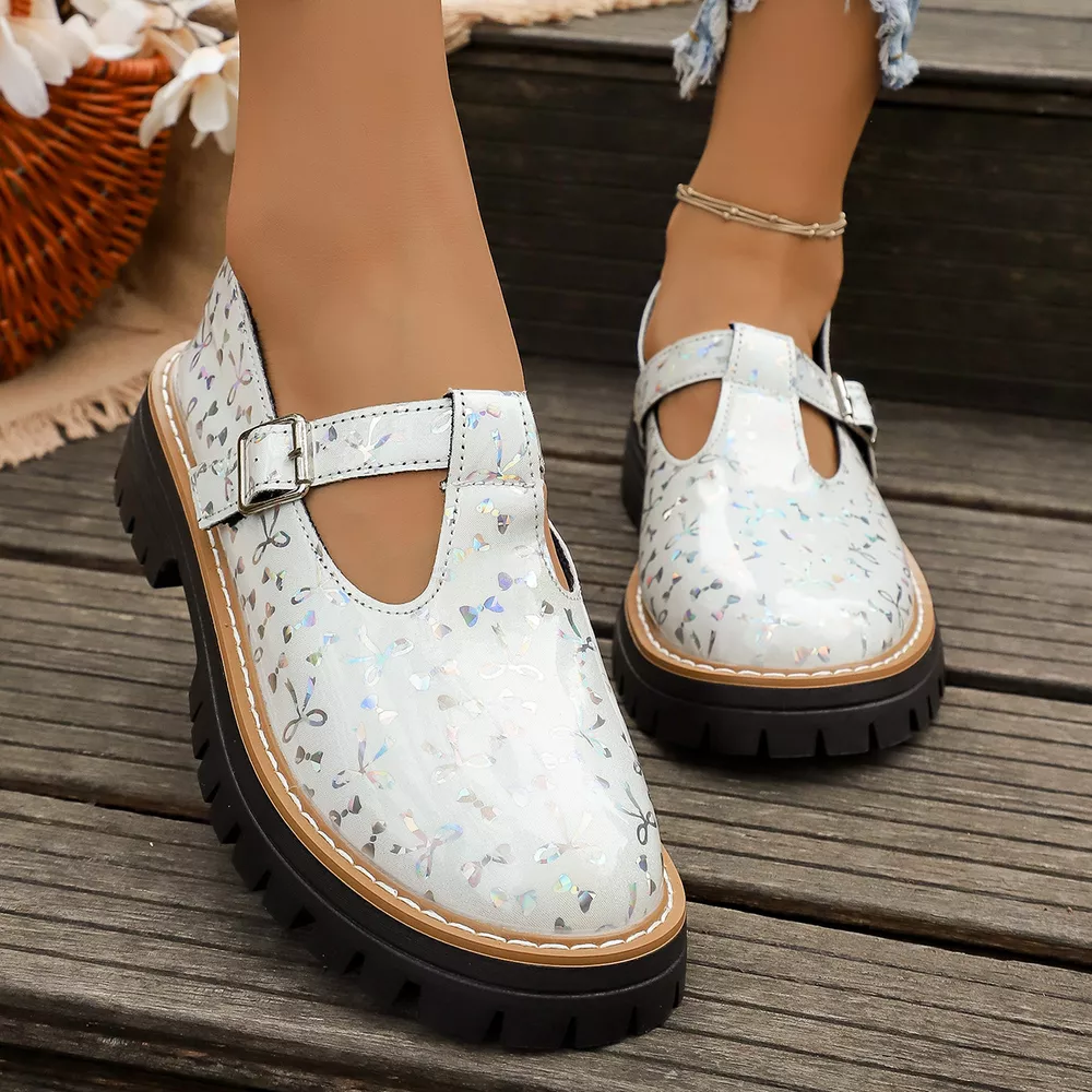 Round Toe Platform Loafers, image 5