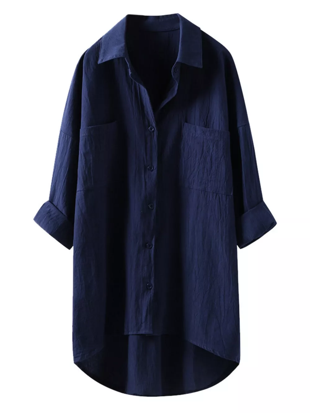 Full Size Casual Button-Down Shirt with Dual Chest Pockets Plus Size, image 29