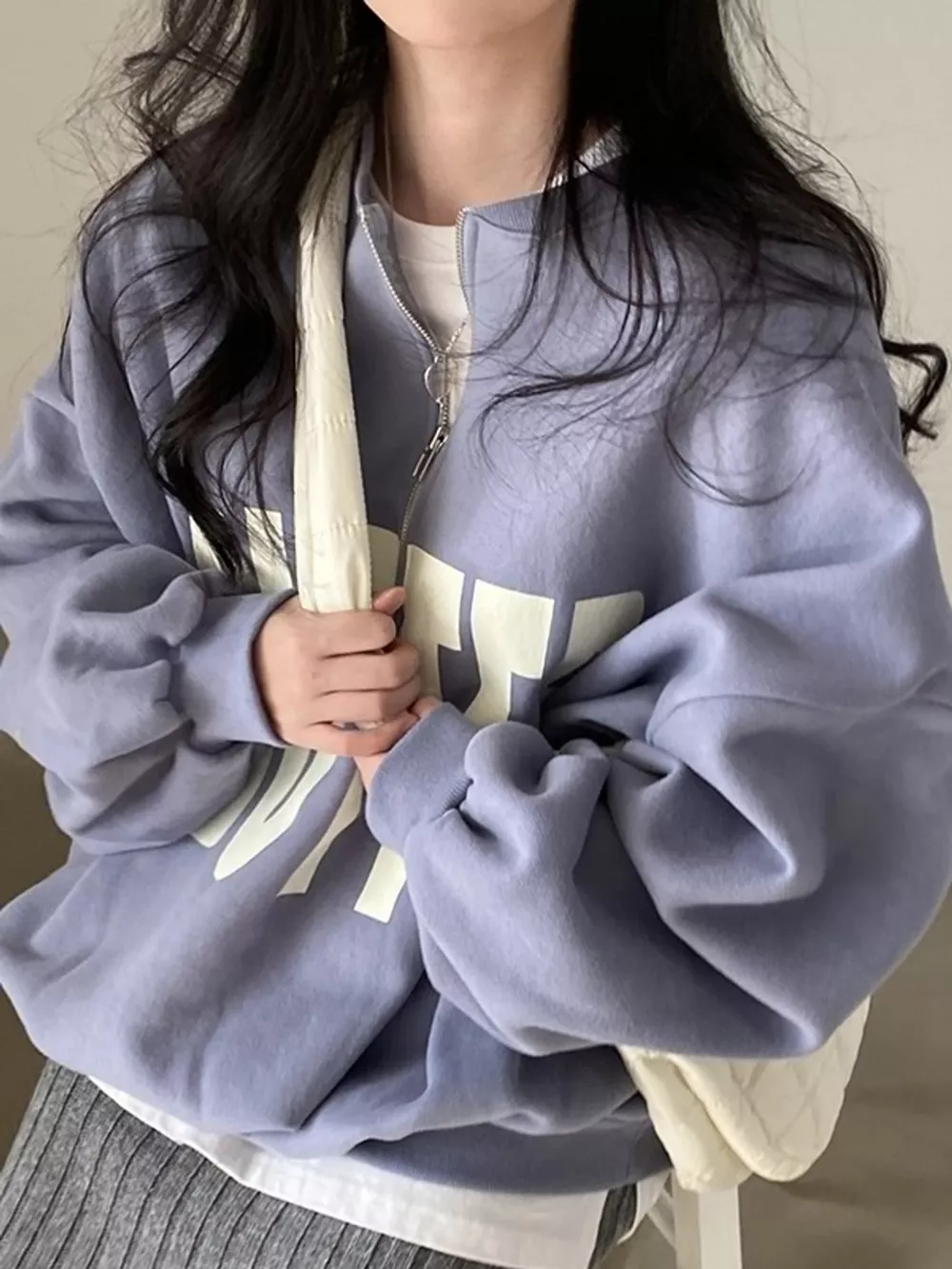 Half-Zip Letter Graphic Sweatshirt, image 6