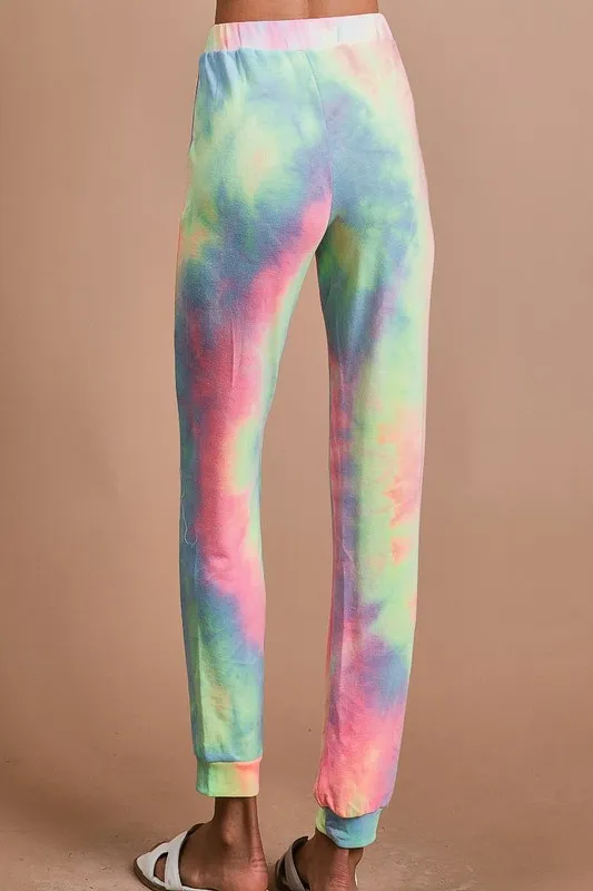 Tie Dye French Terry Casual Pants, image 2