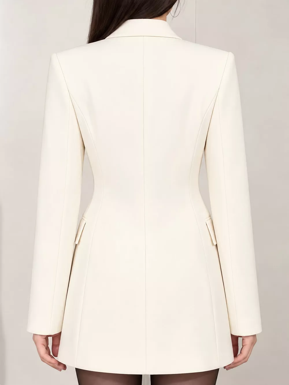 Full Size Double-Breasted Slim-Fit Blazer Plus Size, image 3