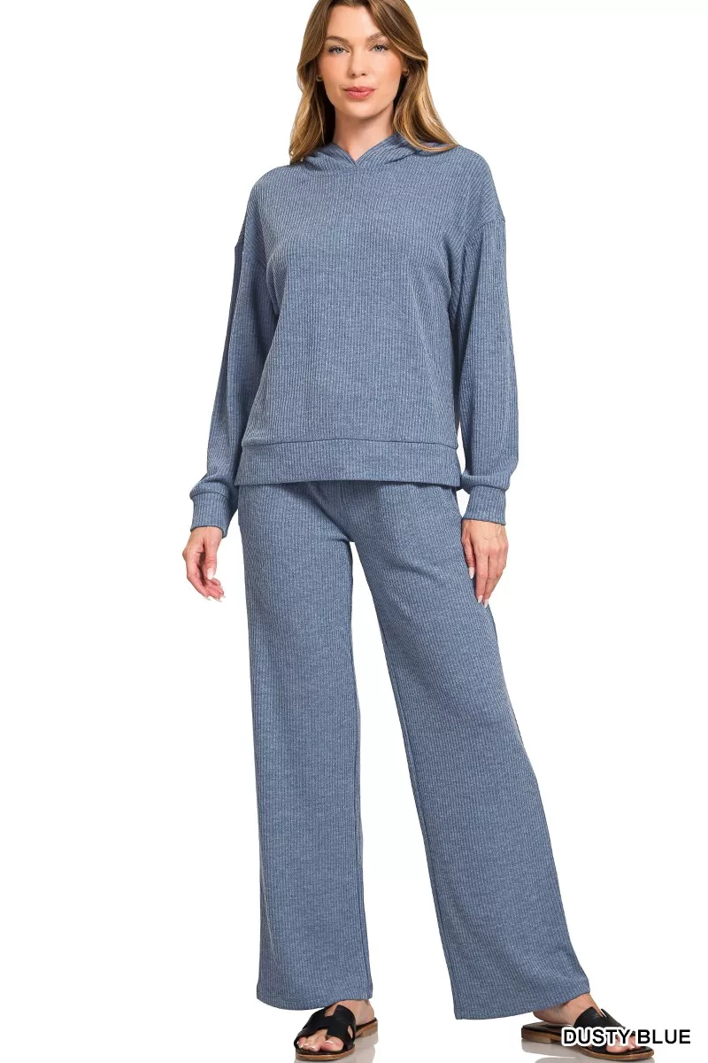 Ribbed Long Sleeve Hoodie, image 6