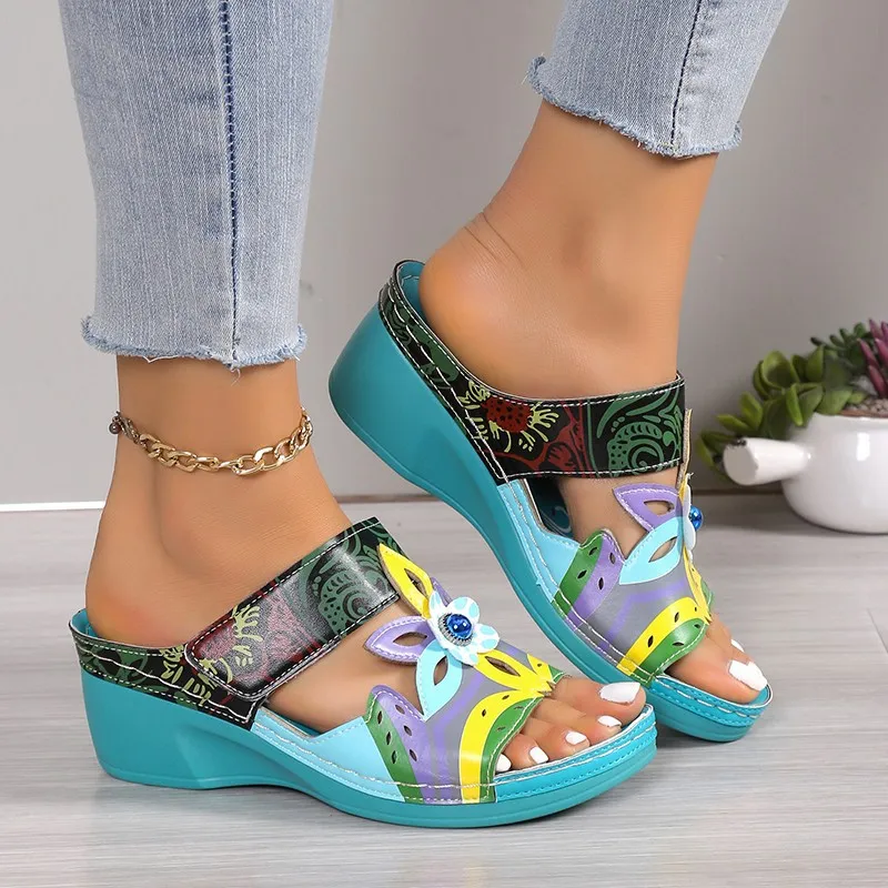 Open Toe Wedge Sandals, image 6