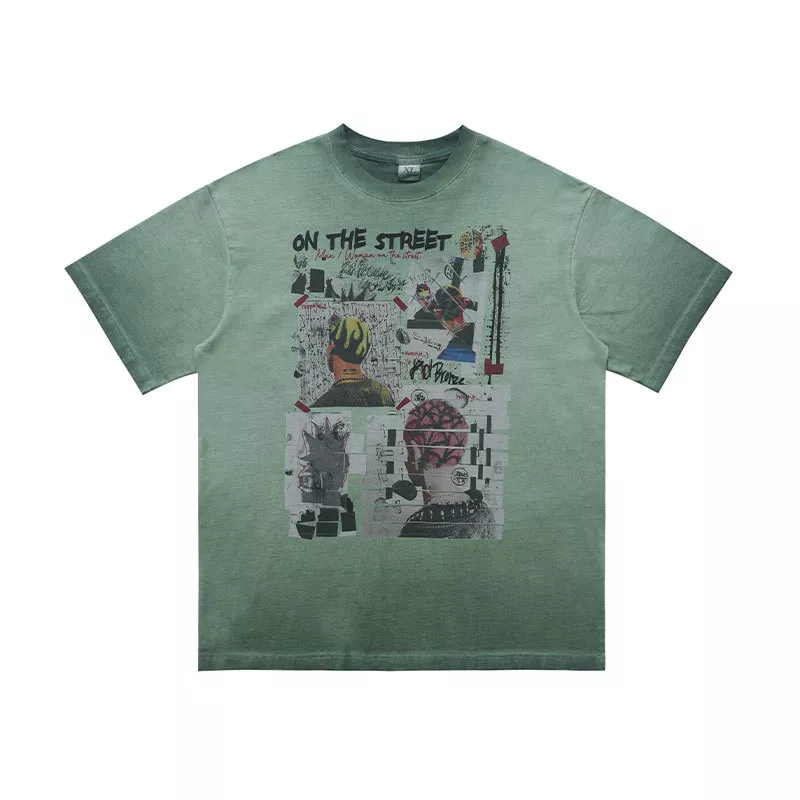 Men's Graphic Round Neck Streetwear T-Shirt, image 4