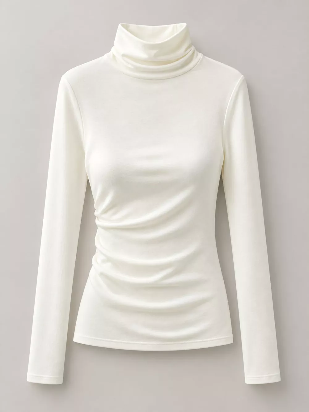 Slim-Fit Turtleneck Long Sleeve T-Shirt, image 5
