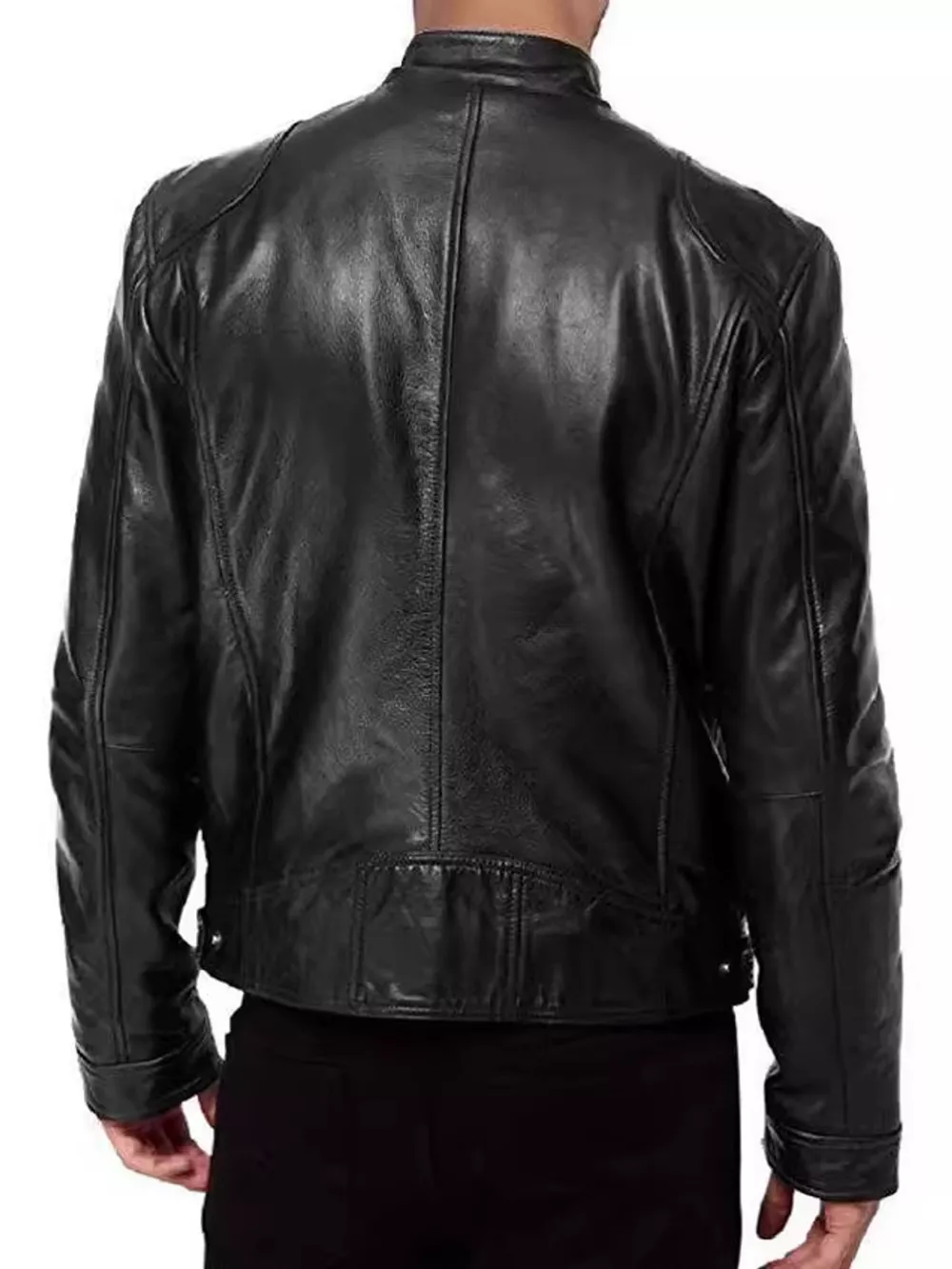 Men's Full Size Faux Leather Zip Up Jacket Plus Size, image 11