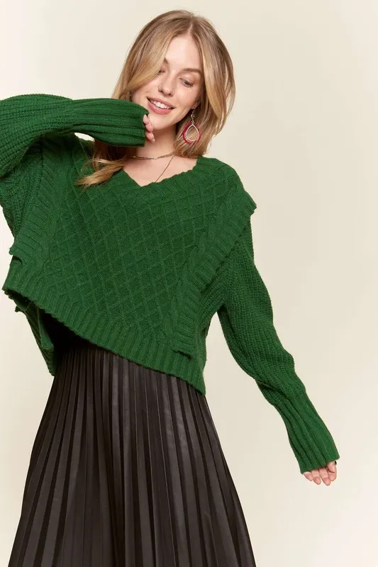 Ruffle Detail ble Sweater, image 4
