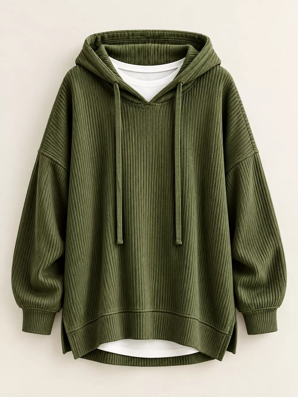 Drawstring Dropped Shoulder Hoodie, image 21