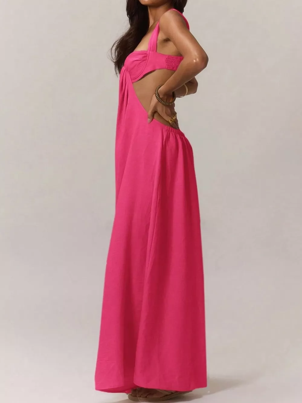 Backless Wide-Leg Jumpsuit with Cut-out Detail, image 20