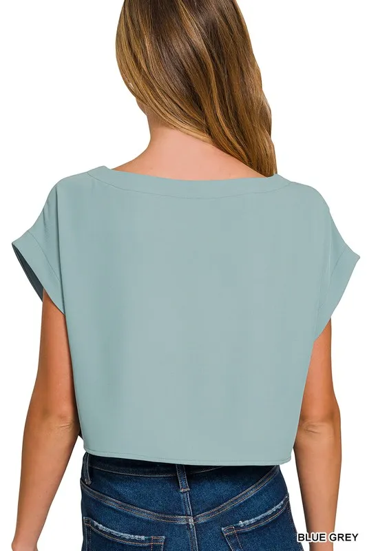 Heavy Woven Span Crop Tee & Skirt Set, image 12