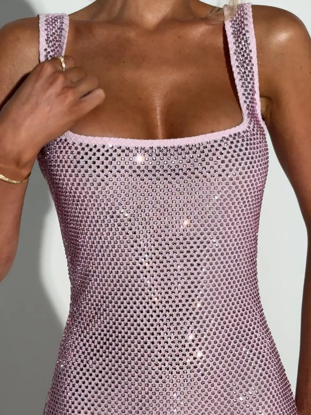 Backless Rhinestone Embellished Bodycon Mini Dress, image 23